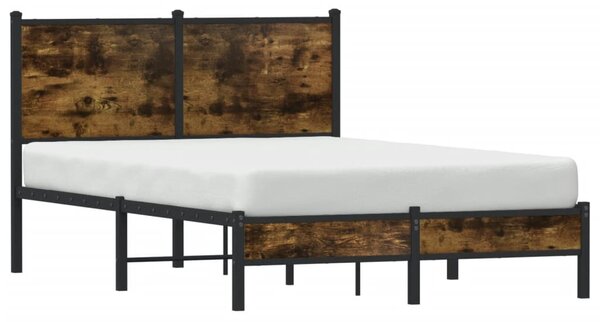 Metalni okvir kreveta bez madraca boja hrasta 120x200 cm - Smeđa / 120 x 200 cm
