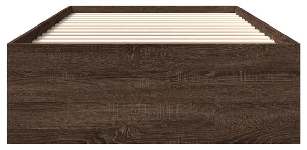 Okvir kreveta bez madraca smeđa boja hrasta 90 x 200 cm drveni - Smeđa / 90 x 200 cm