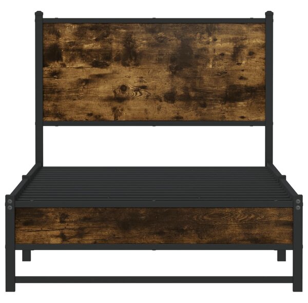 Metalni okvir kreveta bez madraca boja hrasta 90x200 cm - Smeđa / 90 x 200 cm