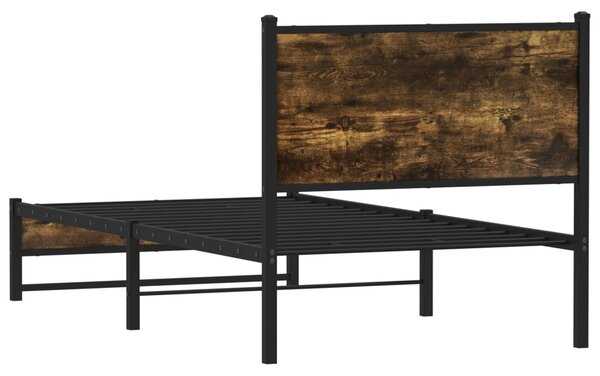 Metalni okvir kreveta bez madraca boja hrasta 90x200 cm - Smeđa / 90 x 200 cm