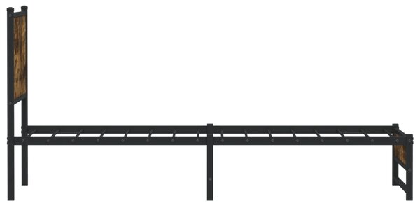 Metalni okvir kreveta bez madraca boja hrasta 90x200 cm - Smeđa / 90 x 200 cm