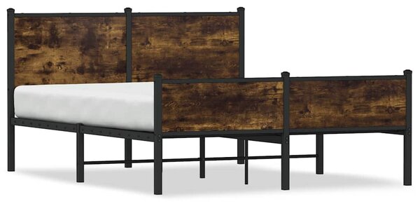 Metalni okvir kreveta bez madraca boja hrasta 140x190 cm - Smeđa / 140 x 190 cm