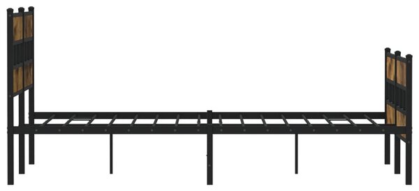 Metalni okvir kreveta bez madraca boja hrasta 150 x 200 cm - Smeđa / 150 x 200 cm