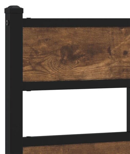 Metalni okvir kreveta bez madraca boja hrasta 150 x 200 cm - Smeđa / 150 x 200 cm