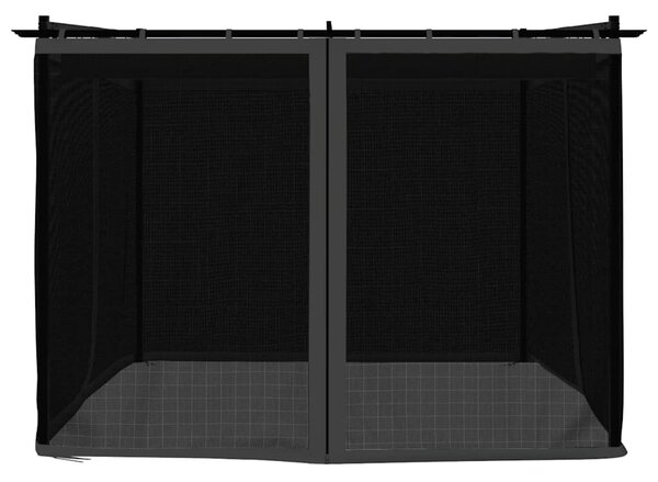 Sjenica s mrežastim zidovima 3 x 3 m antracit čelična - Antracitno siva / 3 x 3 m