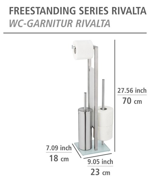 Stalak za toaletni papir sa četkom Wenko Rivalta