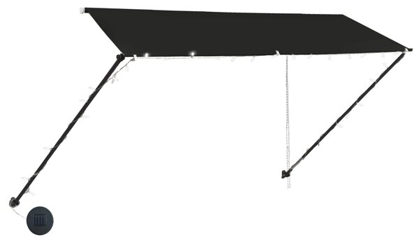 Tenda na uvlačenje s LED svjetlima 350 x 150 cm antracit - Antracitno siva / 350 x 150 cm