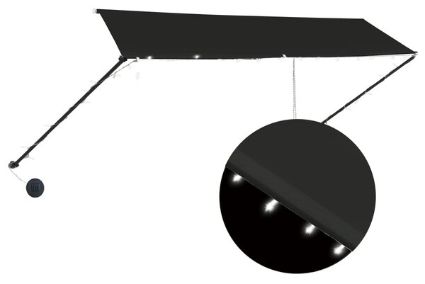 Tenda na uvlačenje s LED svjetlima 350 x 150 cm antracit - Antracitno siva / 350 x 150 cm