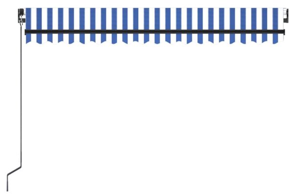 Tenda na ručno uvlačenje 400 x 350 cm plavo-bijela - Plava / 400 x 350 cm