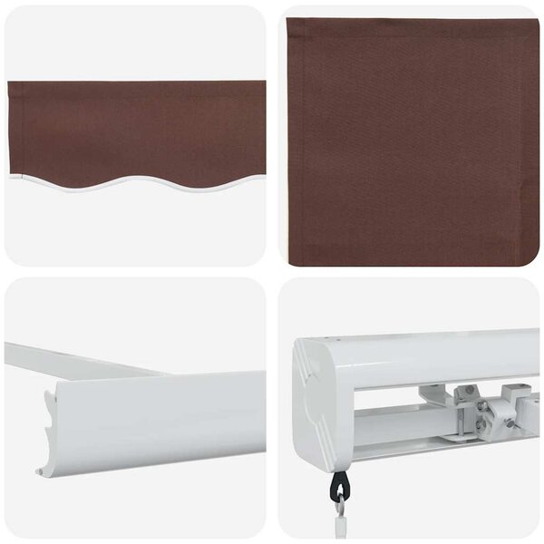 Tenda na ručno uvlačenje smeđa 450 x 300 cm - Smeđa / 4.5 x 3 m