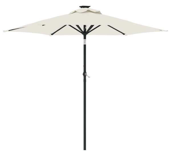 Vrtni suncobran s čeličnom šipkom bijeli 225 x 225 x 212 cm - Bijela / N/A