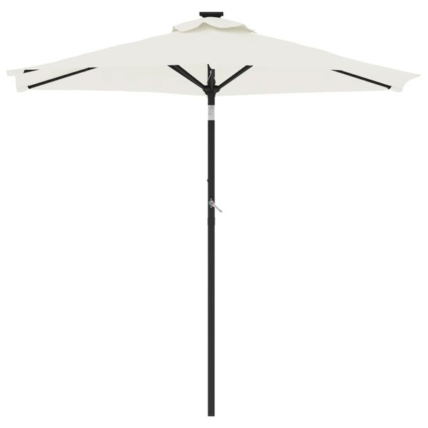 Vrtni suncobran s čeličnom šipkom bijeli 225 x 225 x 212 cm - Bijela / N/A