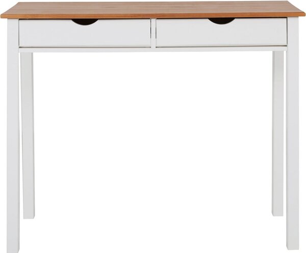 Bijelo-smeđi radni stol od bora Støraa Gava, dužine 100 cm