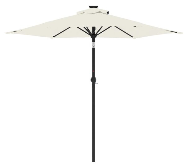 Vrtni suncobran s čeličnom šipkom bijeli 225 x 225 x 212 cm - Bijela / N/A
