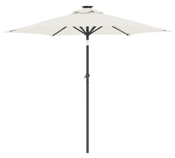 Vrtni suncobran s čeličnom šipkom bijeli 225 x 225 x 212 cm - Bijela / N/A