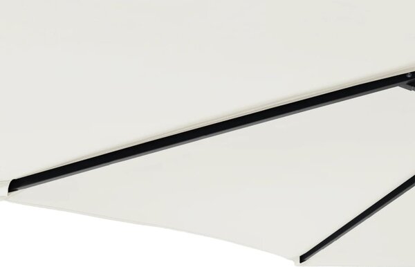 Vrtni suncobran s čeličnom šipkom bijeli 225 x 225 x 212 cm - Bijela / N/A