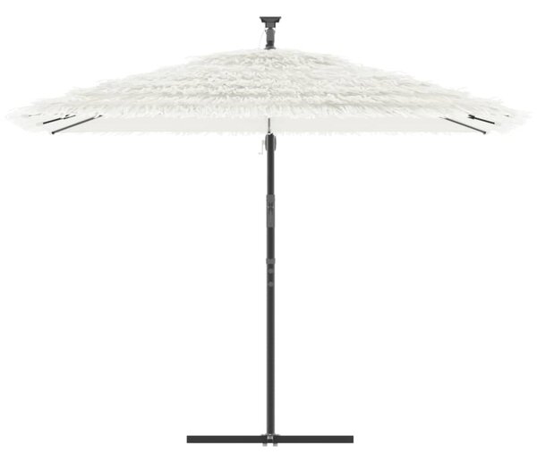 Vrtni suncobran s čeličnom šipkom bijeli 290x290x238 cm - Bijela / 290 x 290 x 238 cm