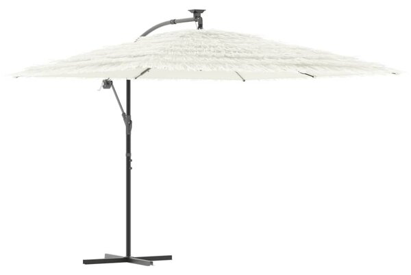 Vrtni suncobran s čeličnom šipkom bijeli 290x290x238 cm - Bijela / 290 x 290 x 238 cm