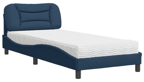Krevet s madracem Hvar plavi 80x200 cm od tkanine - Plava / 80 x 200 cm