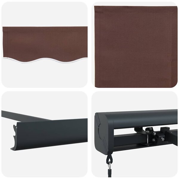Tenda na ručno uvlačenje smeđa 300 x 250 cm - Smeđa / 3 x 2.5 m