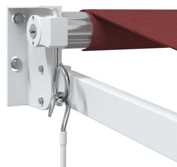 Tenda na ručno uvlačenje bordo 350 x 250 cm - Crvena / 3.5 x 2.5 m