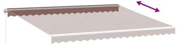 Tenda na ručno uvlačenje smeđa 450 x 350 cm - Smeđa / 450 x 350 cm