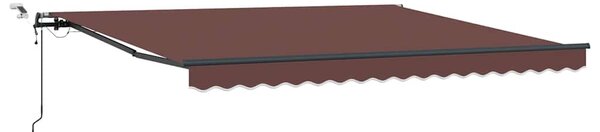 Tenda na automatsko uvlačenje s LED smeđa 400 x 300 cm - Smeđa / 400 x 300 cm