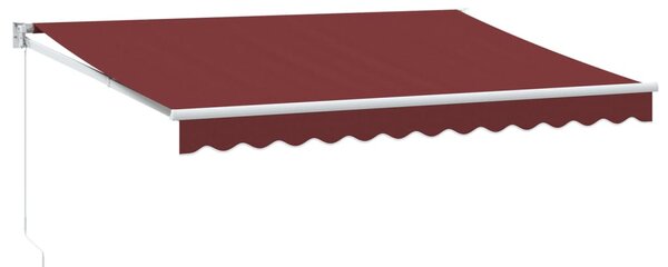 Tenda na ručno uvlačenje bordo 350 x 250 cm - Crvena / 3.5 x 2.5 m
