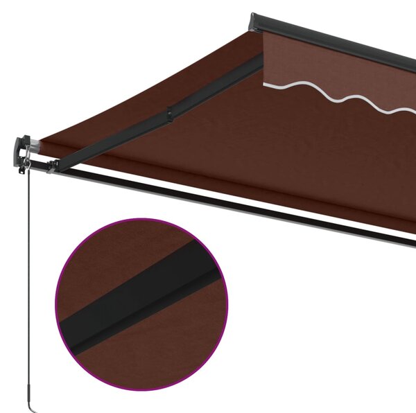 Tenda na ručno uvlačenje smeđa 400 x 350 cm - Smeđa / 400 x 350 cm