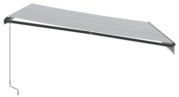 Tenda na ručno uvlačenje antracit i bijela 400 x 350 cm - Antracitno siva / 400 x 350 cm