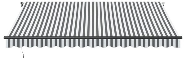 Tenda na ručno uvlačenje antracit i bijela 400 x 350 cm - Antracitno siva / 400 x 350 cm