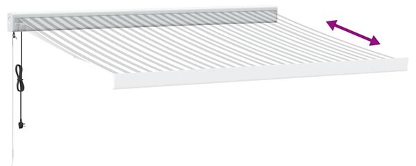 Tenda na uvlačenje antracit-bijela 3,5x2,5 m tkanina i aluminij - Antracitno siva / 3.5 x 2.5 m