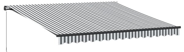 Tenda na ručno uvlačenje antracit i bijela 400 x 350 cm - Antracitno siva / 400 x 350 cm