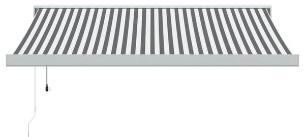 Tenda na uvlačenje antracit-bijela 3,5x2,5 m tkanina i aluminij - Antracitno siva / 3.5 x 2.5 m