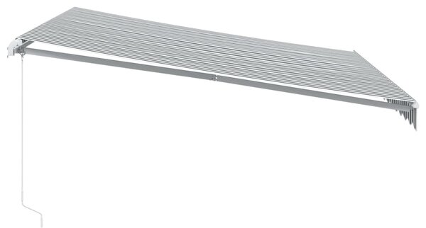 Tenda na ručno uvlačenje s LED antracit i bijela 400 x 350 cm - Antracitno siva / 400 x 350 cm