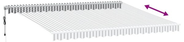 Tenda na automatsko uvlačenje antracit i bijela 450 x 350 cm - Antracitno siva / 450 x 350 cm