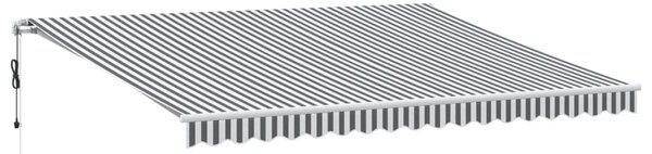 Tenda na automatsko uvlačenje antracit i bijela 450 x 350 cm - Antracitno siva / 450 x 350 cm