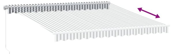 Tenda na ručno uvlačenje s LED antracit i bijela 400 x 350 cm - Antracitno siva / 400 x 350 cm