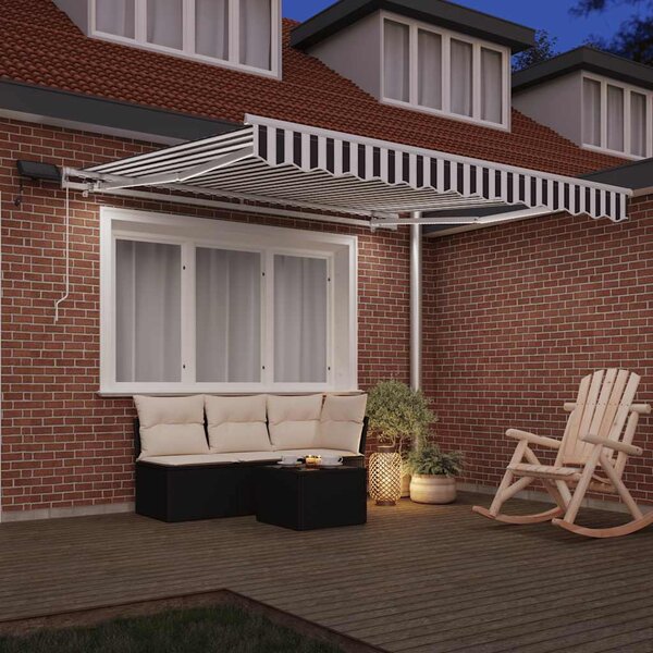Tenda na ručno uvlačenje LED antracit i bijela 300 x 250 cm - Antracitno siva / 300 x 250 cm