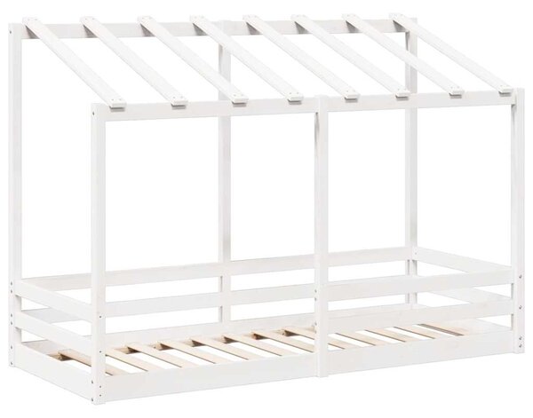 Dječji krevet s krovom bijeli 75 x 190 cm od masivne borovine - Bijela / 75 x 190 cm