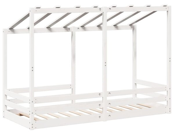 Dječji krevet s krovom bijeli 75 x 190 cm od masivne borovine - Bijela / 75 x 190 cm