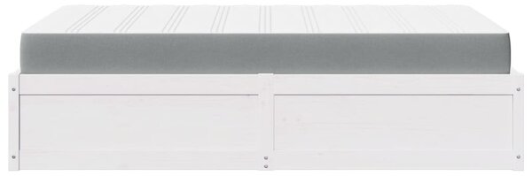 Krevet s madracem bijeli 90x200 cm od masivne borovine - Bijela / 140 x 190 cm