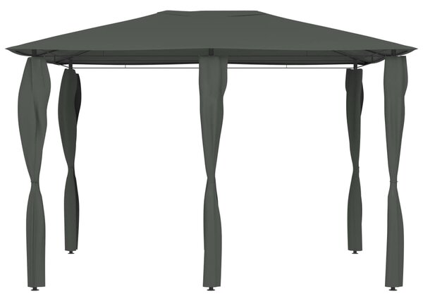 Sjenica s navlakama za stupove 3 x 4 x 2,6 m antracit 160 g/m² - Antracitno siva / 3 x 4 x 2.6 m