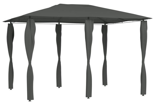 Sjenica s navlakama za stupove 3 x 4 x 2,6 m antracit 160 g/m² - Antracitno siva / 3 x 4 x 2.6 m
