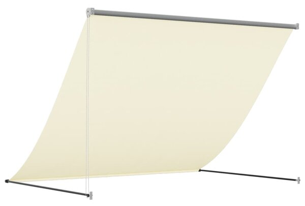 Tenda na uvlačenje krem 200 x 150 cm od tkanine i čelika - Krema / 200 x 150 cm