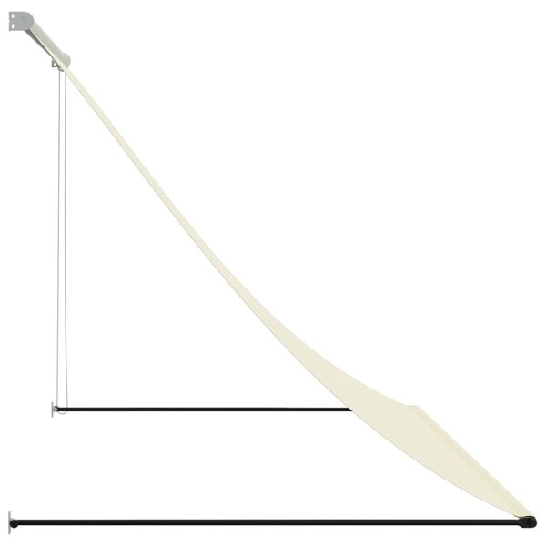 Tenda na uvlačenje krem 200 x 150 cm od tkanine i čelika - Krema / 200 x 150 cm