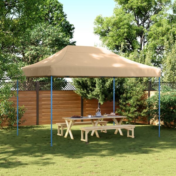Sklopivi prigodni šator za zabave bež 410x279x315 cm - Bež / N/A