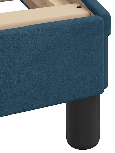 Krevet s madracem Dover plavi 100 x 200 cm baršunasti - Plava / 100 x 200 cm
