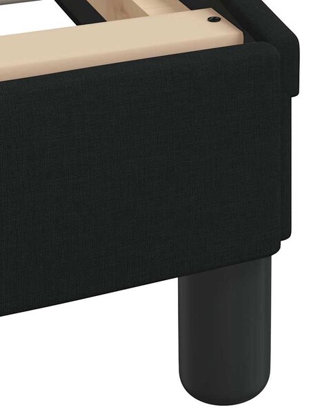 Krevet s madracem Dover crni 160x200 cm od tkanine - Crna / 160 x 200 cm