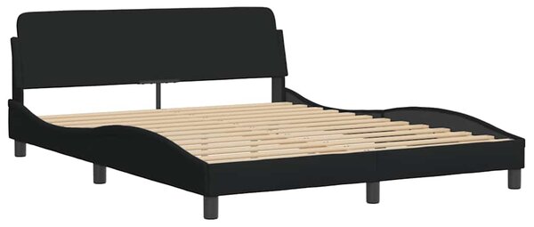 Krevet s madracem Dover crni 160x200 cm od tkanine - Crna / 160 x 200 cm
